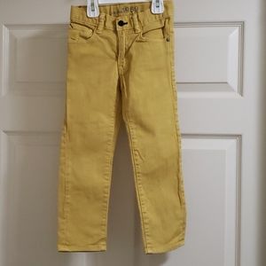 Gap boys size 5T  yellow skinny jeans
